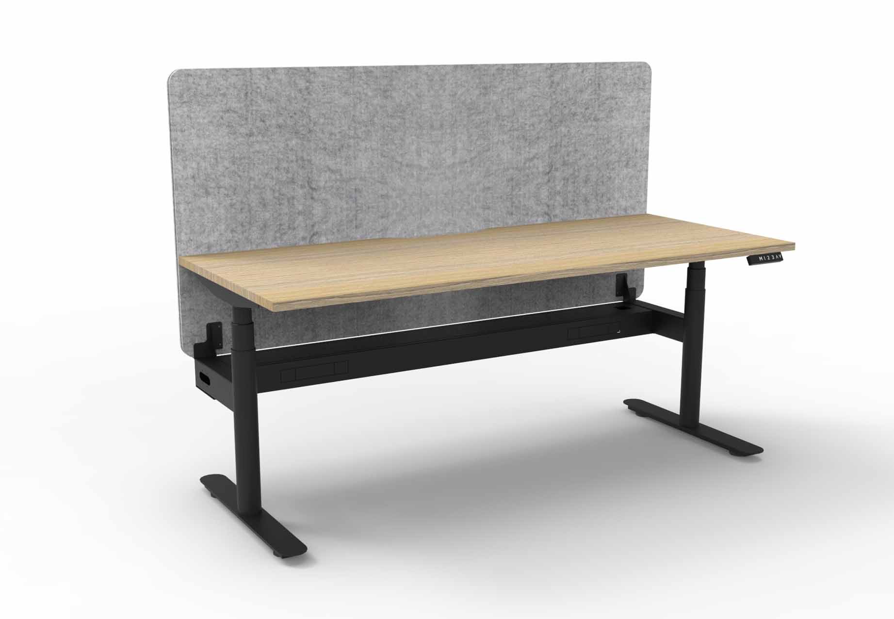 Halo+ Sit-Stand Workstation - Cable Tray and Eco Screen